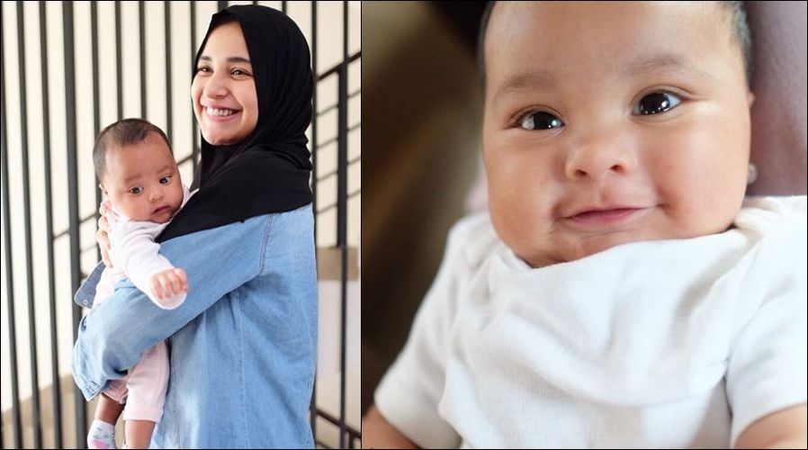 Cut Hawwa, putri Shireen Sungkar yang bermata bulat ini menggemaskan