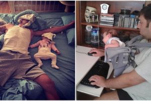 12 Foto ini tunjukkan perubahan pria setelah menjadi ayah baru