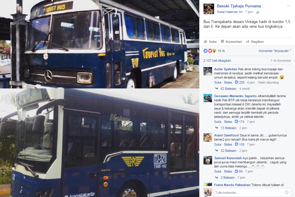 Bus Transjakarta vintage  © 2016 brilio.net