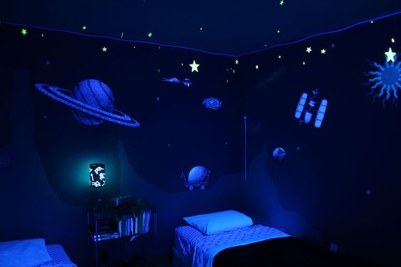 10 Inspirasi kamar bernuansa luar angkasa ini bikin tidurmu nyenyak