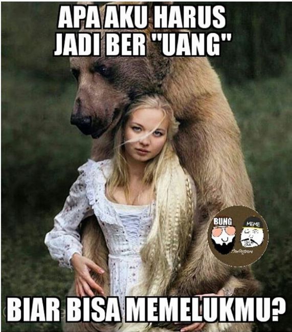 15 Meme ekspresi beruang ini juga kocak, nggak kalah sama kucing
