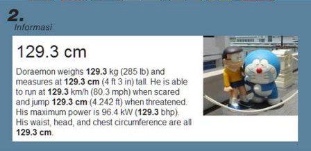 tinggi pemain Doraemon © 2016 brilio.net tinggi pemain Doraemon © 2016 brilio.net