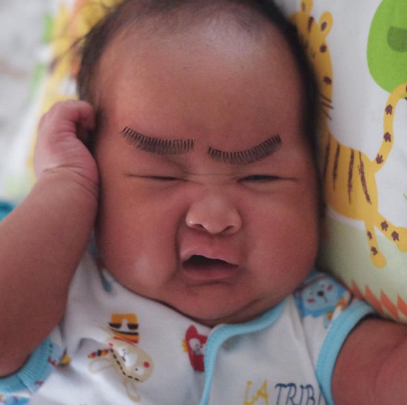 12 Foto lucunya Bhai Kaba, bayi Hanung-Zaskia yang ekspresif banget