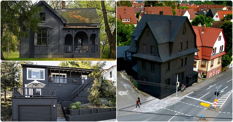 Unik, 16 rumah ini dicat dengan warna hitam pekat, alasannya apa ya?