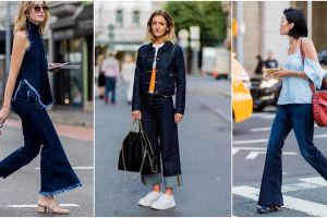 20 Gaya OOTD wide leg jeans ini lagi ngehits banget, cewek wajib coba