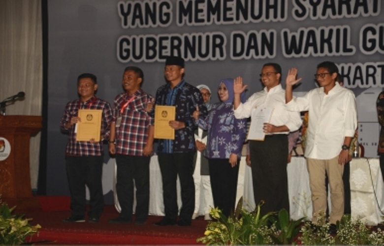 Agus-Sylviana nomor 1, Ahok-Djarot nomor 2, dan Anies-Sandiaga nomor 3