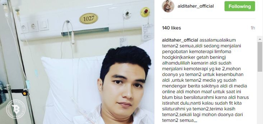 Kondisi Aldi Taher yang lagi jalani kemoterapi ini bikin fans terharu