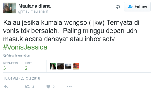 Twit #vonisjessica © 2016 brilio.net Twit #vonisjessica © 2016 brilio.net