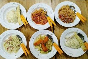Olahan pasta ala Italia ini dimodifikasi sesuai lidah orang Indonesia
