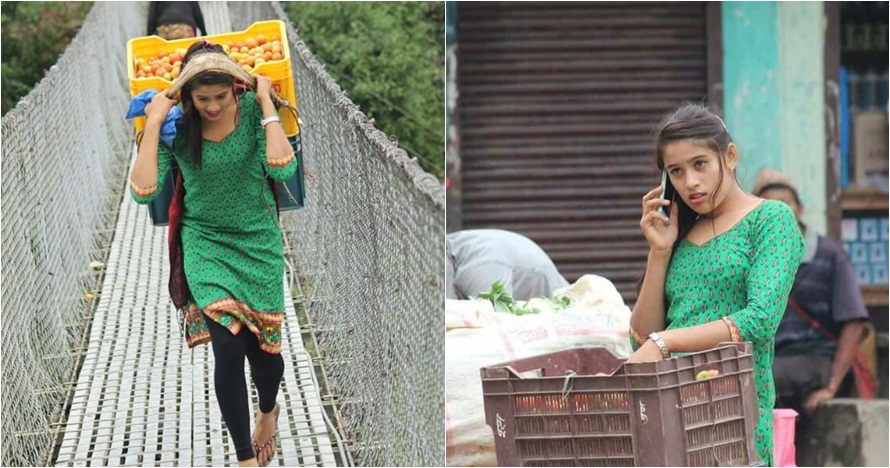 Penjual sayur cantik ini bikin banyak orang gagal fokus