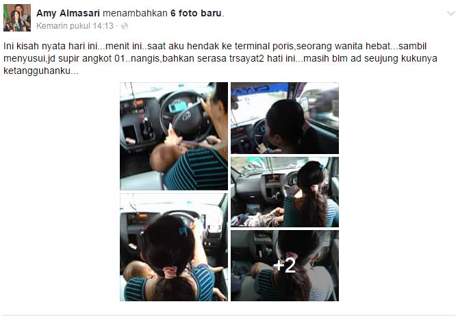 ibu supir angkot menyusui © 2016 brilio.net ibu supir angkot menyusui © 2016 brilio.net