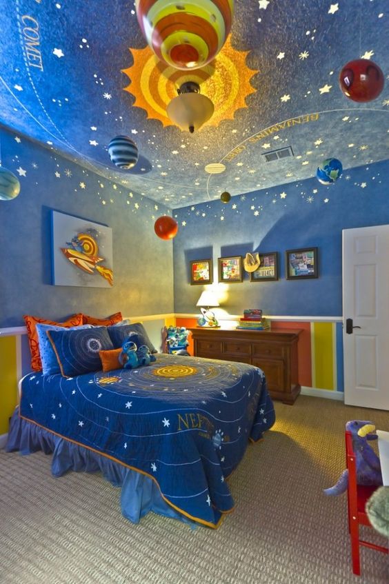 9 Inspirasi kamar bertema milky way, serasa tidur di bawah bintang