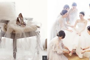 Harga high heels Sandra Dewi saat pernikahan bikin heboh banyak orang