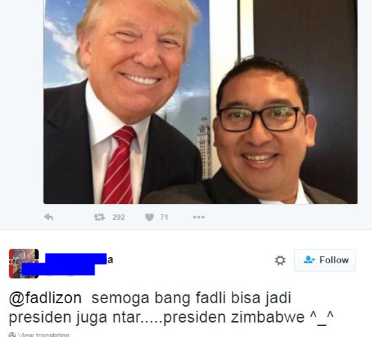 Ucapkan selamat ke Donald Trump, Fadli Zon kena bully netizen