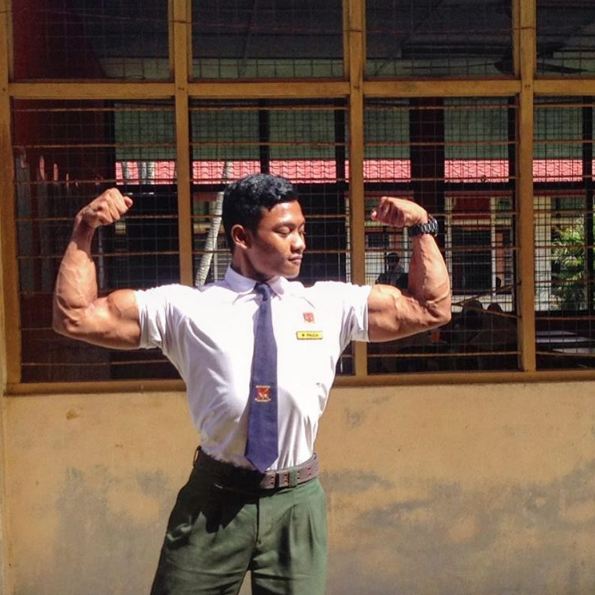 remaja berbadan kekar © 2016 Instagram