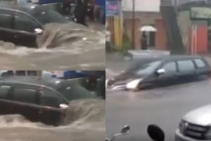 Ini kondisi Avanza yang terseret banjir di Bandung 9 November lalu