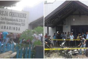 Penuh jemaat ibadah, Gereja Oikumene Samarinda dibom molotov, duh