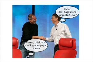 Obrolan Steve Jobs & Bill Gates tentang kondisi 'surga' ini kocak abis