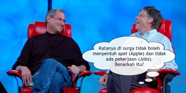 Obrolan Steve Jobs & Bill Gates tentang kondisi 'surga' i