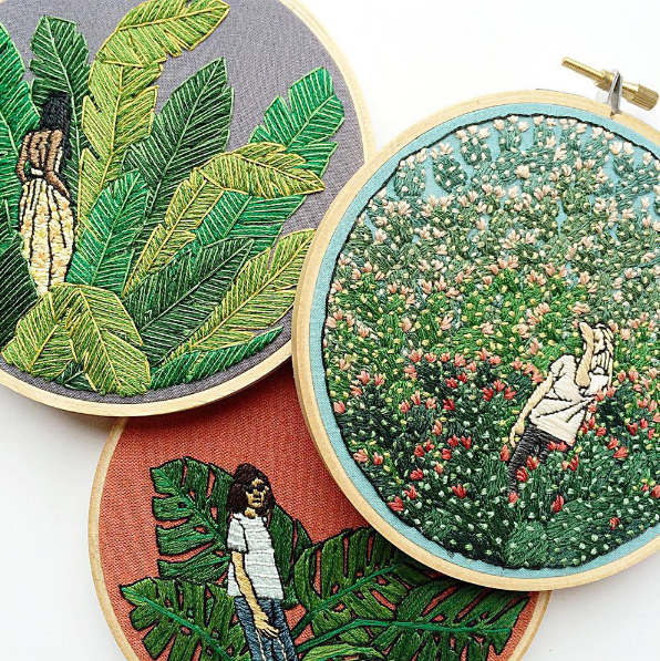 Karya sulam detail 1-10 © 2016 Sarah Benning