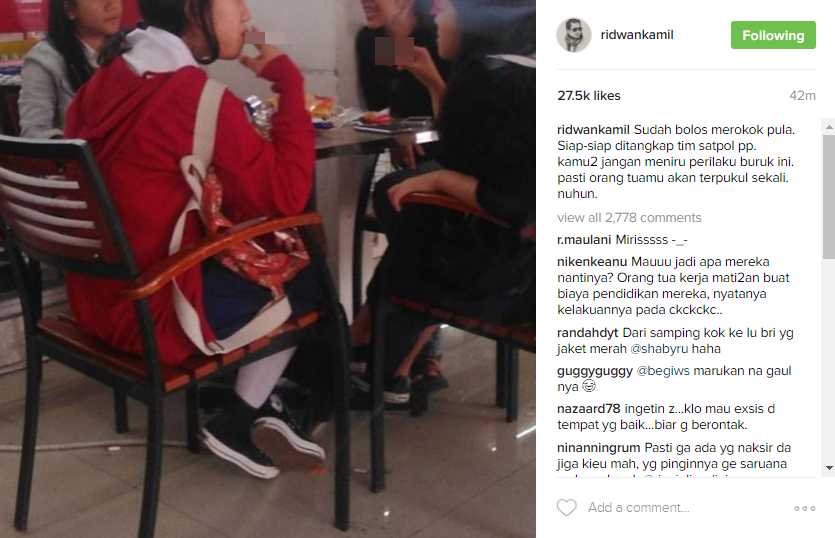 Ridwan Kamil tegus murid bolos dan merokok © 2016 brilio.net