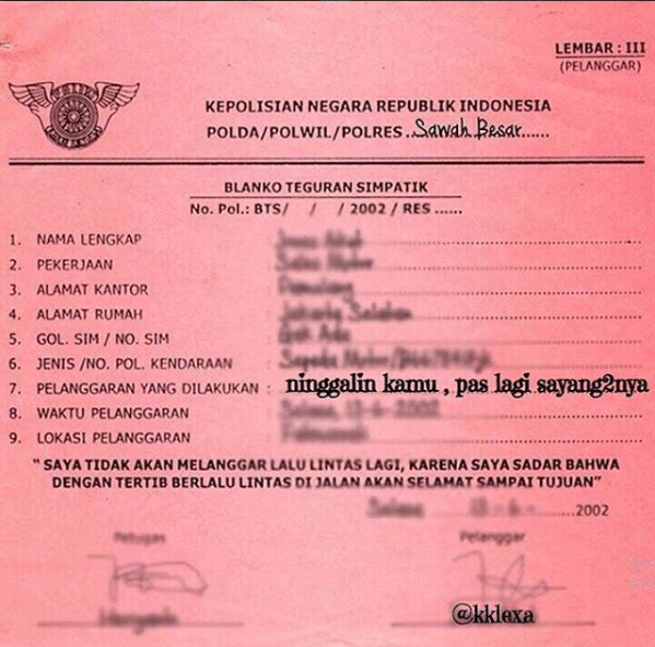 15 Pelesetan surat tilang ini dijamin bikin kamu tersenyum meringis