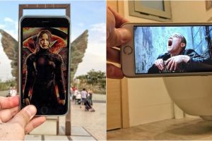 17 Gabungan foto di layar HP dengan benda sehari-hari ini bikin kagum