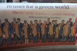 Heboh, foto Najib Razak di pertemuan APEC dipotong Koran Brunei