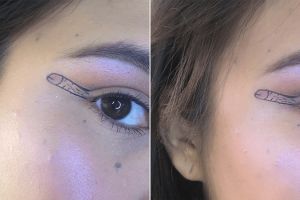 Nyeleneh abis, bentuk eyeliner buatan wanita ini jadi tren makeup unik