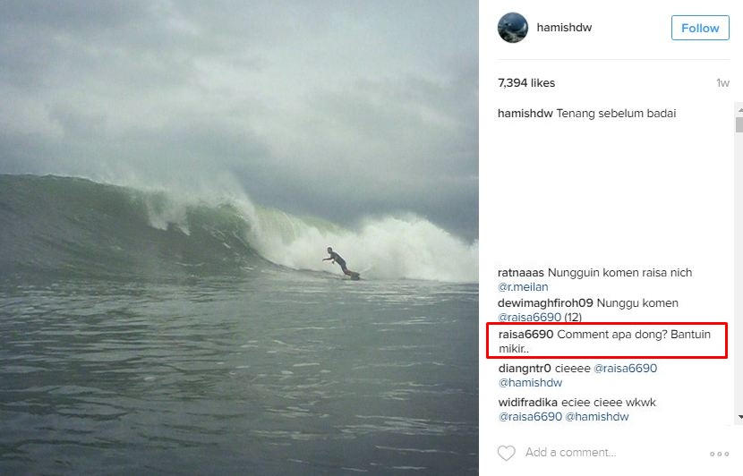 Hamis Daud Raisa © 2016 instagram.com/hamishdw