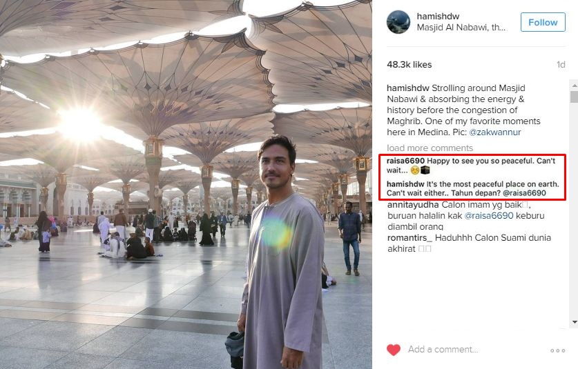 4 Komentar romantis Raisa di Instagram Hamish Daud, bikin ikutan baper