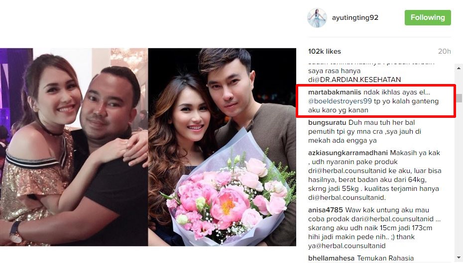 Komentar netizen untuk Ayu Ting Ting 10 © 2016 brilio.net