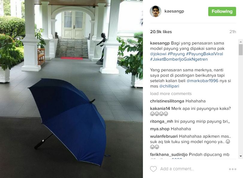 Postingan Kaesang soal 'payung biru' Jokowi ini bikin netizen berdebat