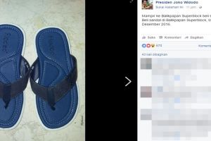 Jokowi pamer sandal baru, netizen heboh