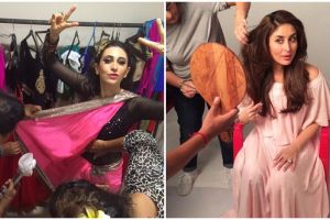 Foto 16 aktris Bollywood di ruang makeup, dandannya berapa lama ya?