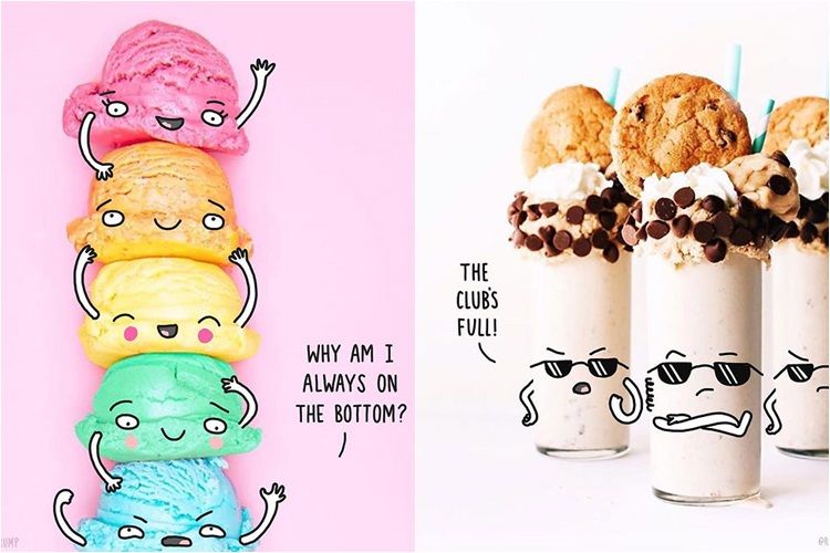 10 Gambar doodle bertema kuliner ini mengajakmu berimajinasi
