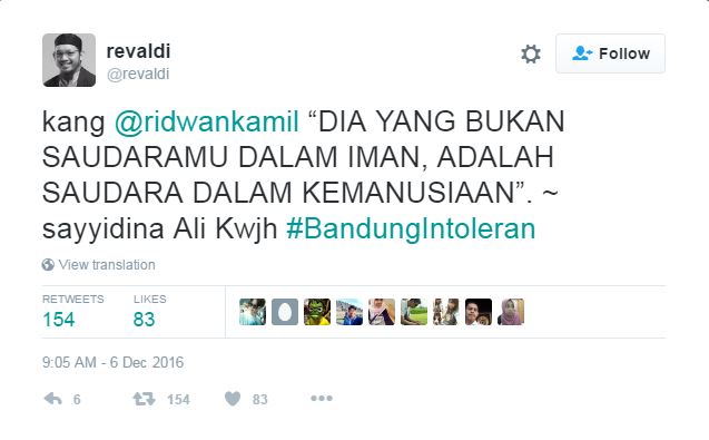 Tweet Bandung Intoleran viral 1-5 © 2016 brilio.net