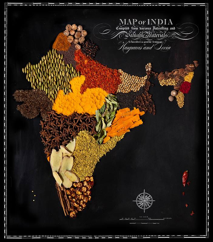 11 Peta negara ini dibuat dari bahan makanan khasnya, keren banget