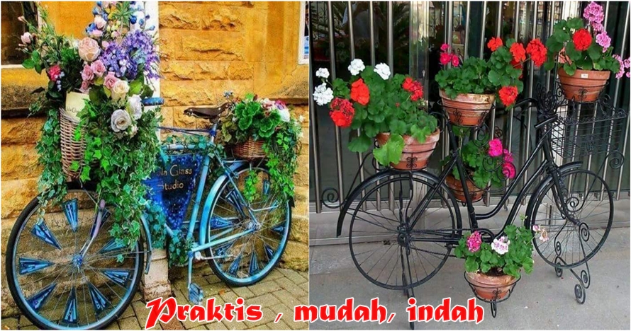 8 Taman bunga dari sepeda ini keren banget, bisa dicoba nih