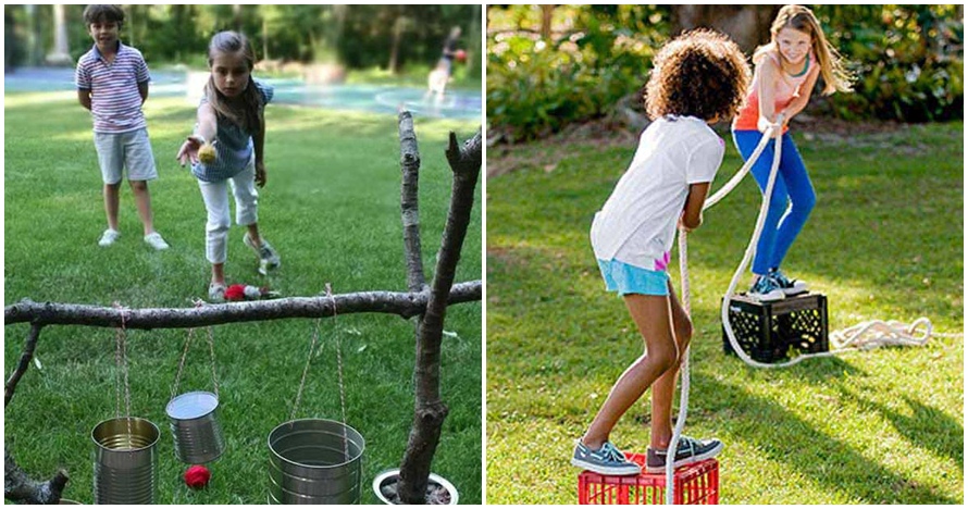 15 Ide ajak anak bermain di halaman rumah, bisa sekalian ngawasin 