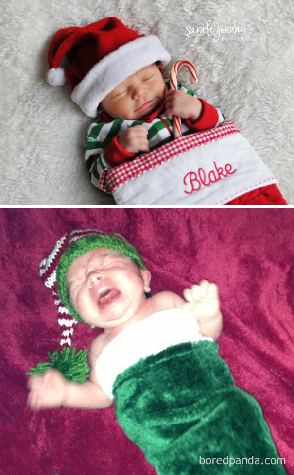 Pemotretan bayi sambut Natal © 2016 boredpanda