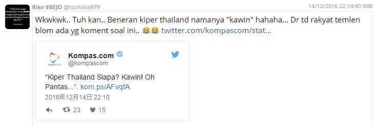 10 Tweet lucu netizen tentang nama kiper Thailand ini kocaknya pol..