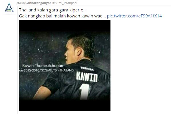 10 Tweet lucu netizen tentang nama kiper Thailand ini kocaknya pol..