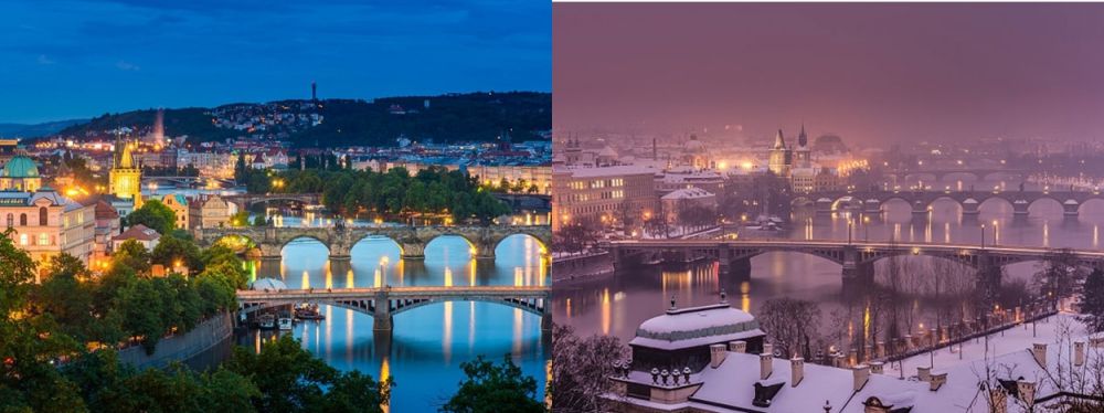 sebelum dan sesudah musim salju © 2016 boredpanda.com