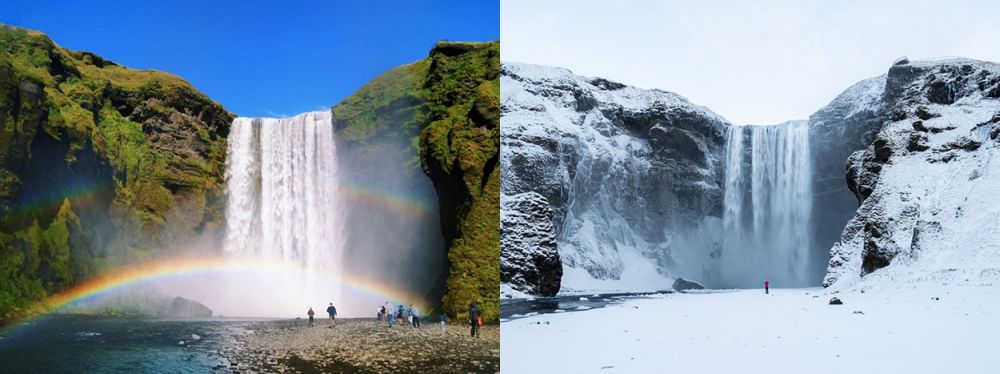 sebelum dan sesudah musim salju © 2016 boredpanda.com