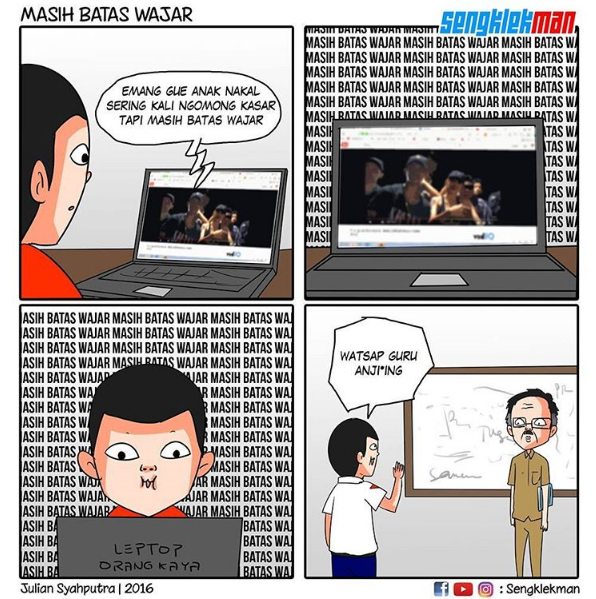 komikstrip sengklekman © 2016 instagram.com/sengklekman