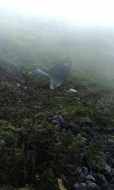 Begini 7 foto penampakan kondisi pesawat TNI AU saat ditemukan