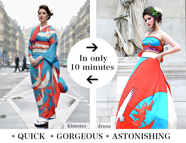 Desainer ini 'sulap' kimono jadi gaun pengantin yang unik dan memukau