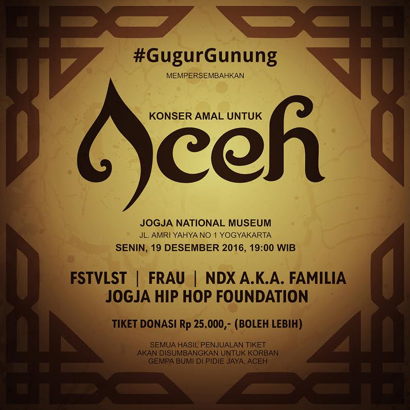 Jogja tunjukkan kepedulian lewat konser amal #GugurGunung untuk Aceh