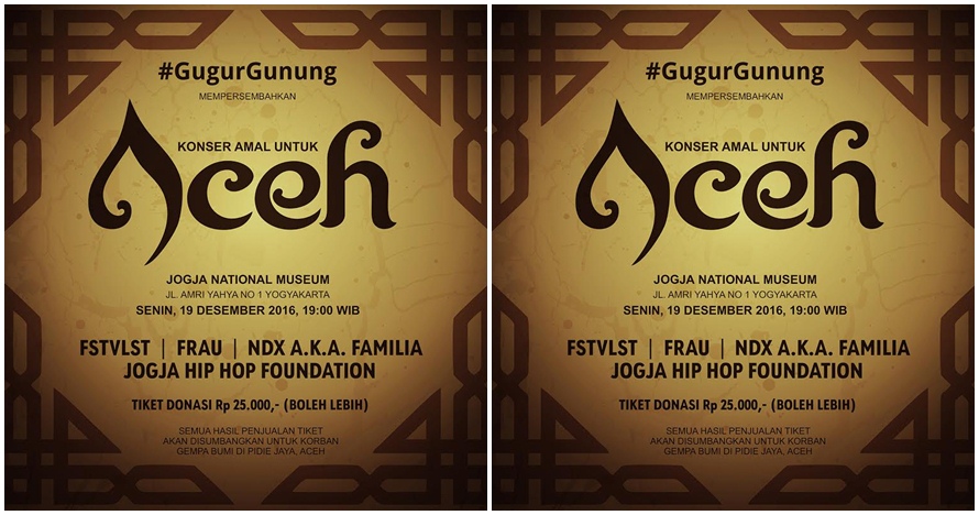 Jogja tunjukkan kepedulian lewat konser amal #GugurGunung untuk Aceh
